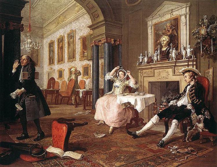 William Hogarth The Tete a Tete from the Marriage a la Mode series oil painting image